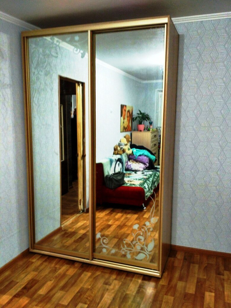 Зеркальный шкаф купе в гостиную